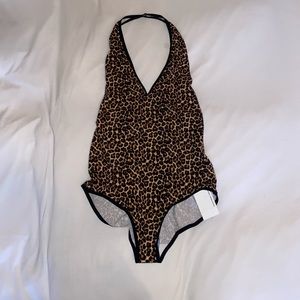 RARE American Apparel Cheetah Body Suit Size L